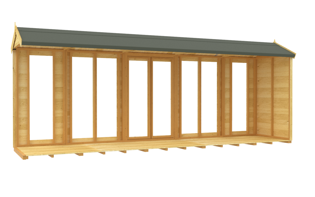 image 4ft x 20ft Apex Summer House (Full Height Window)