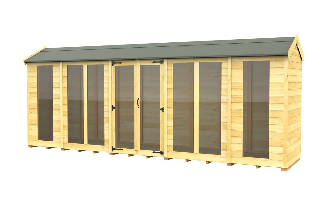 4ft x 20ft Apex Summer House (Full Height Window)