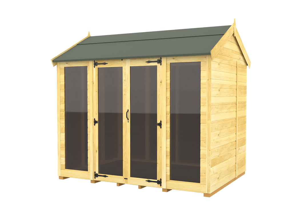 8ft x 8ft Apex Summer House (Full Height Window)