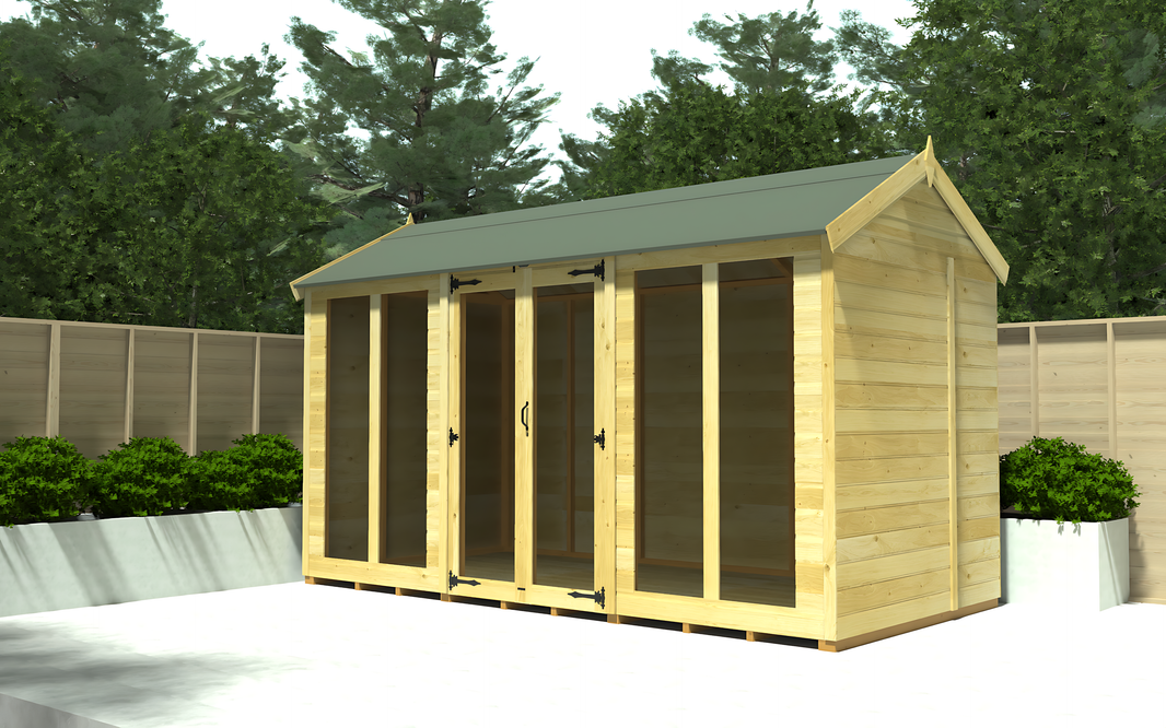 image 8ft x 20ft Apex Summer House (Full Height Window)