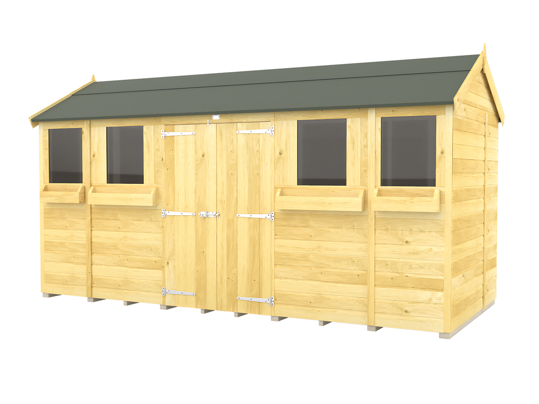 5ft x 14ft Apex Summer Shed