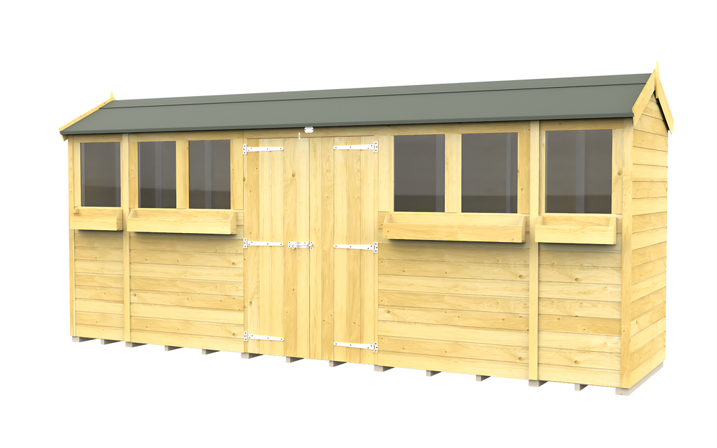 4ft x 16ft Apex Summer Shed