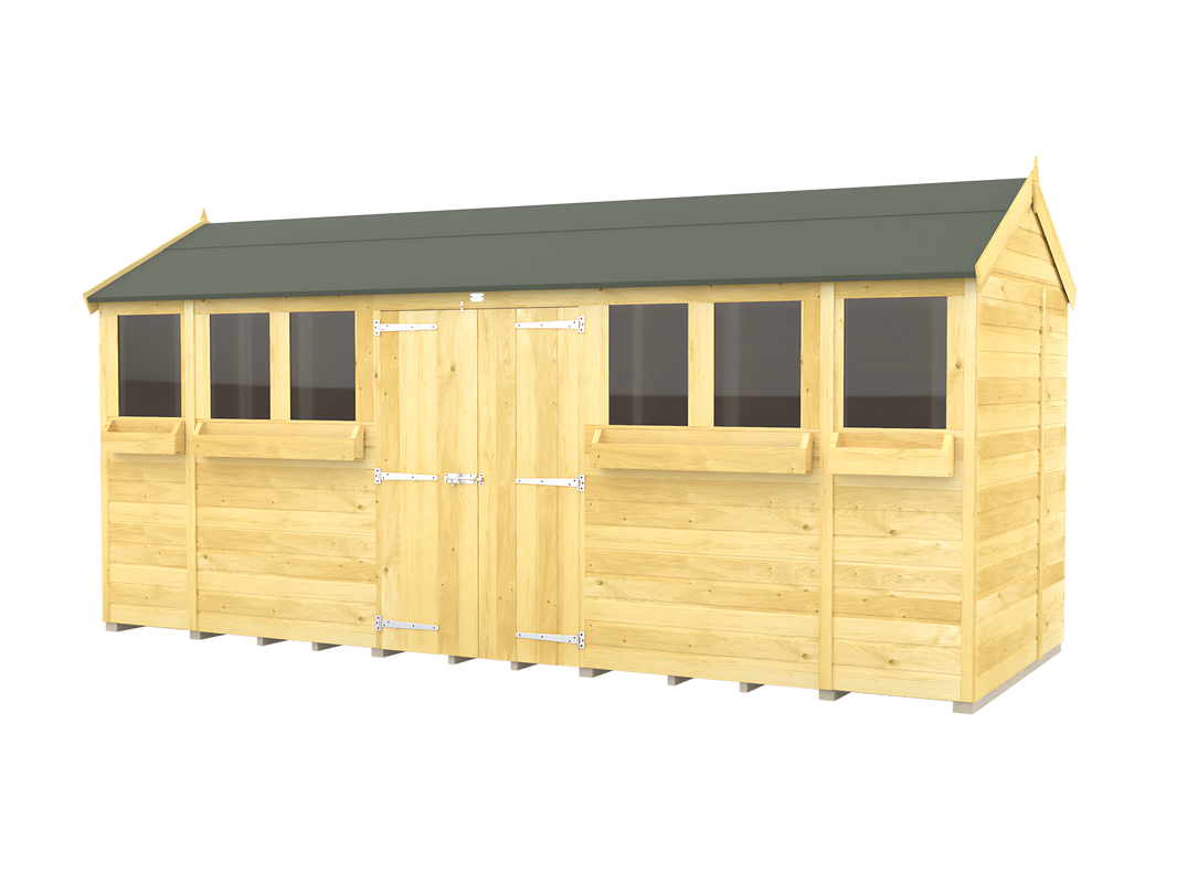 5ft x 16ft Apex Summer Shed