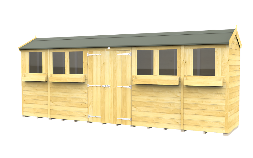 4ft x 18ft Apex Summer Shed