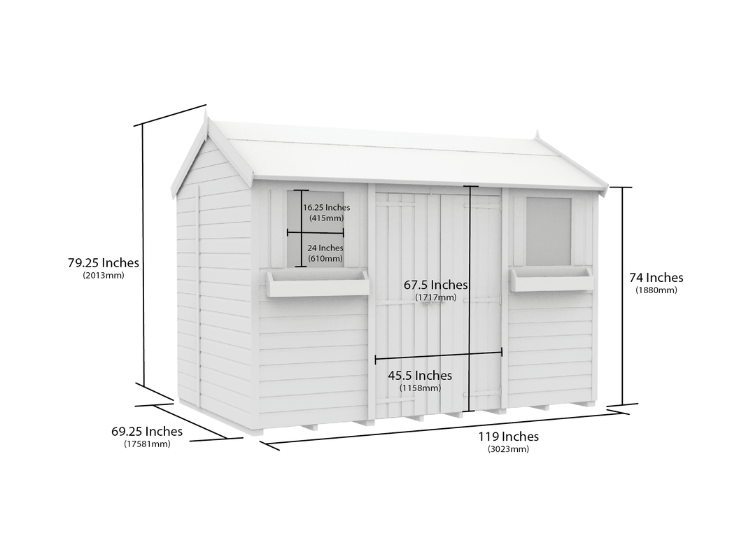 image 6ft x 10ft Apex Summer Shed