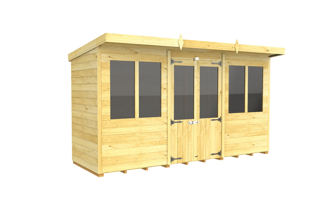 4ft x 12ft Pent Summer House