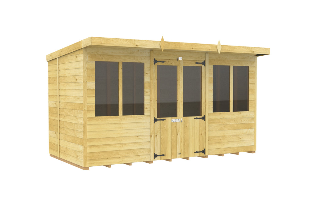 8ft x 12ft Pent Summer House