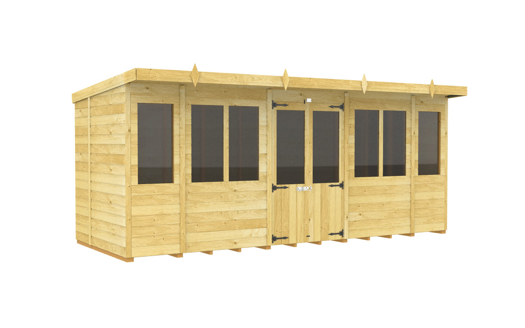 5ft x 16ft Pent Summer House