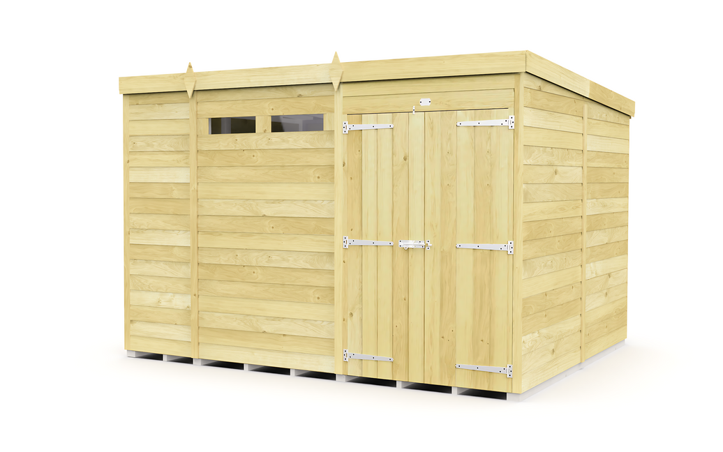 8ft x 10ft Pent Security Shed