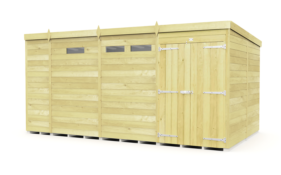 8ft x 13ft Pent Security Shed