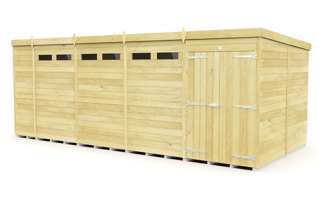 8ft x 19ft Pent Security Shed