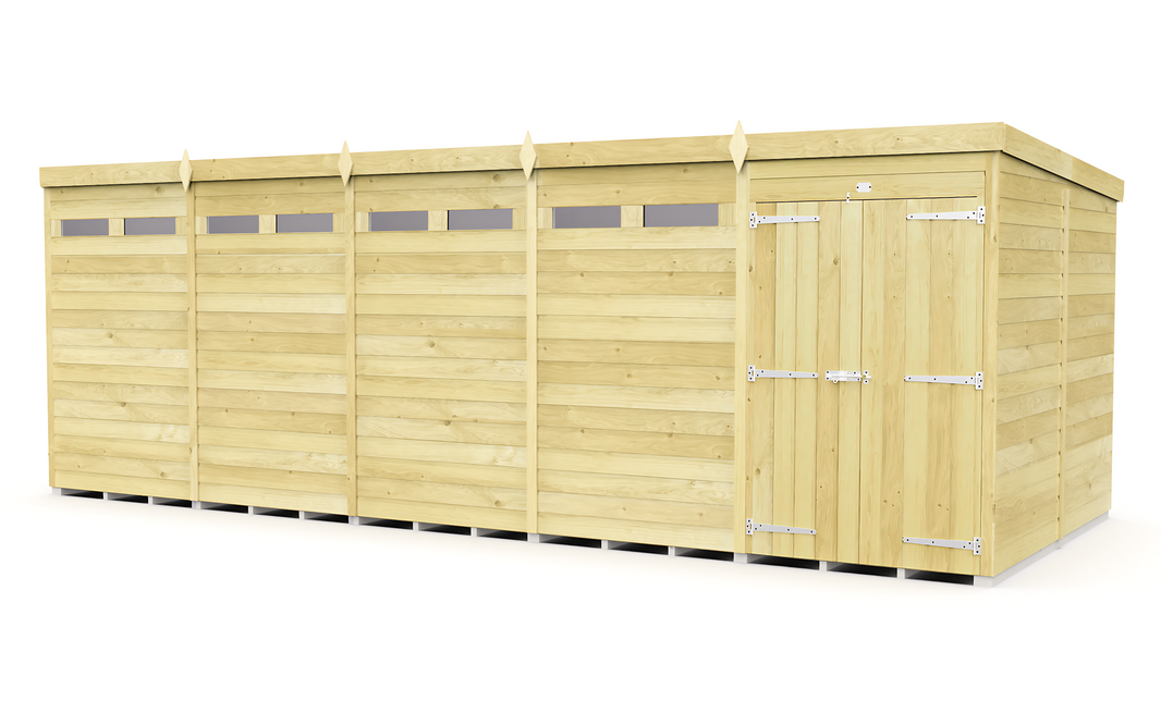 8ft x 20ft Pent Security Shed