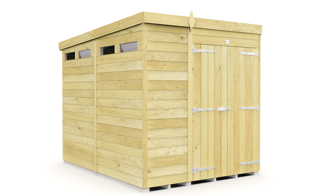 8ft x 6ft Pent Security Shed
