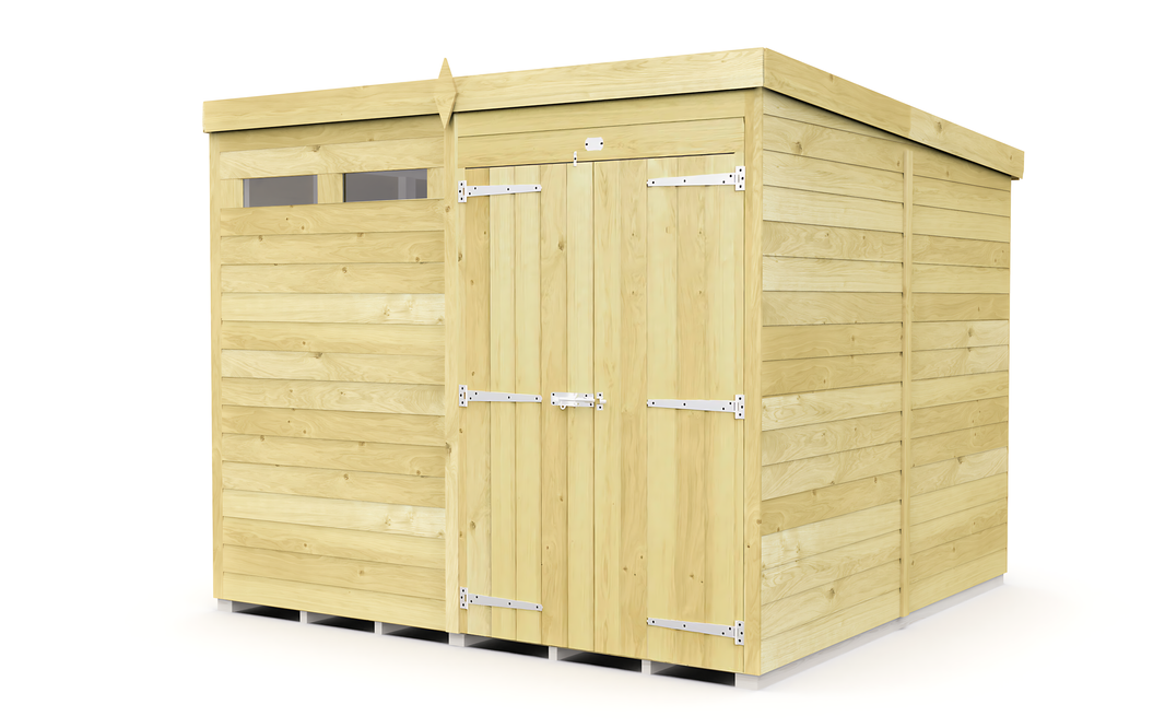 8ft x 8ft Pent Security Shed