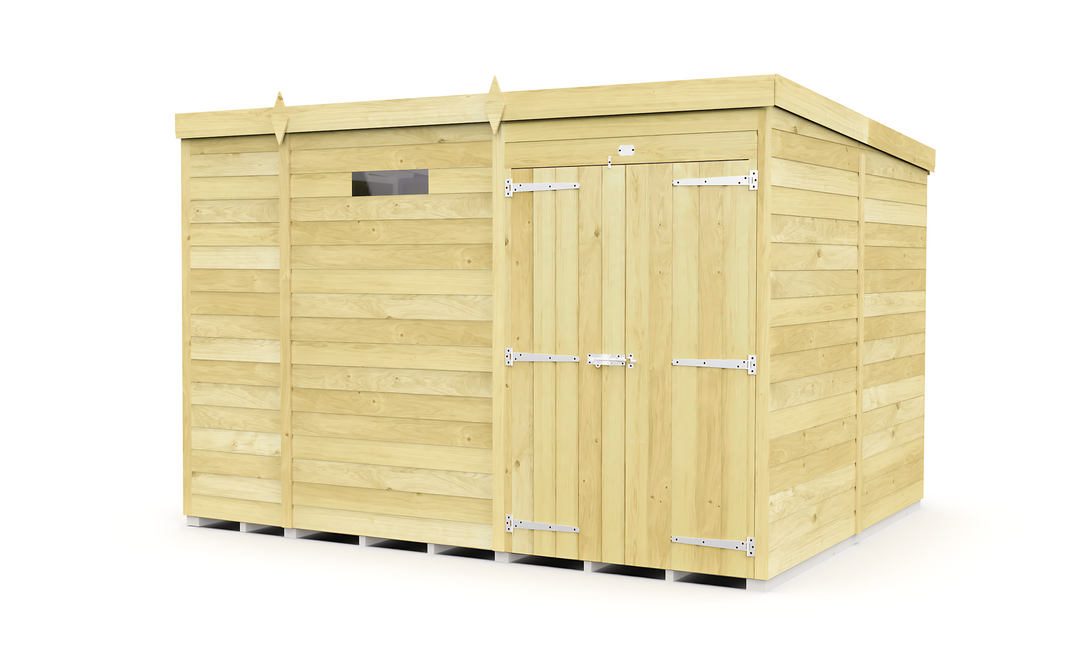 8ft x 9ft Pent Security Shed