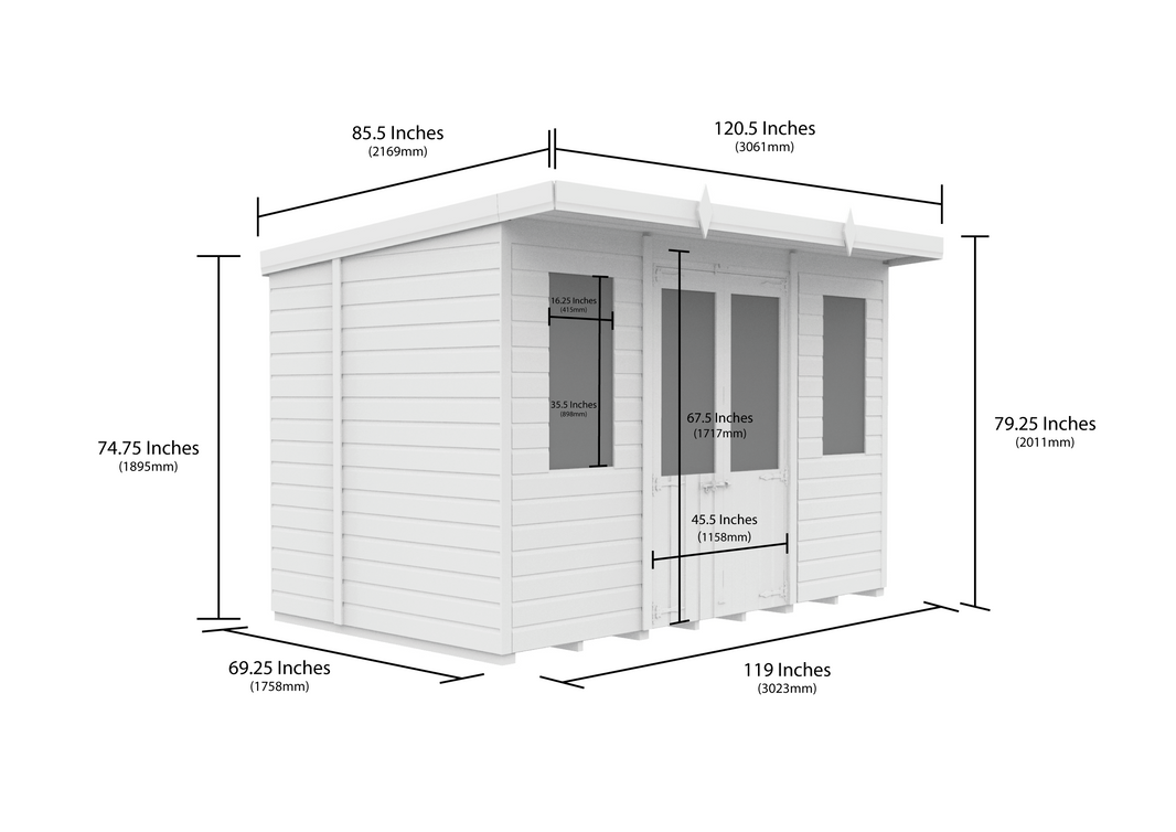 image 6ft x 10ft Pent Summer House