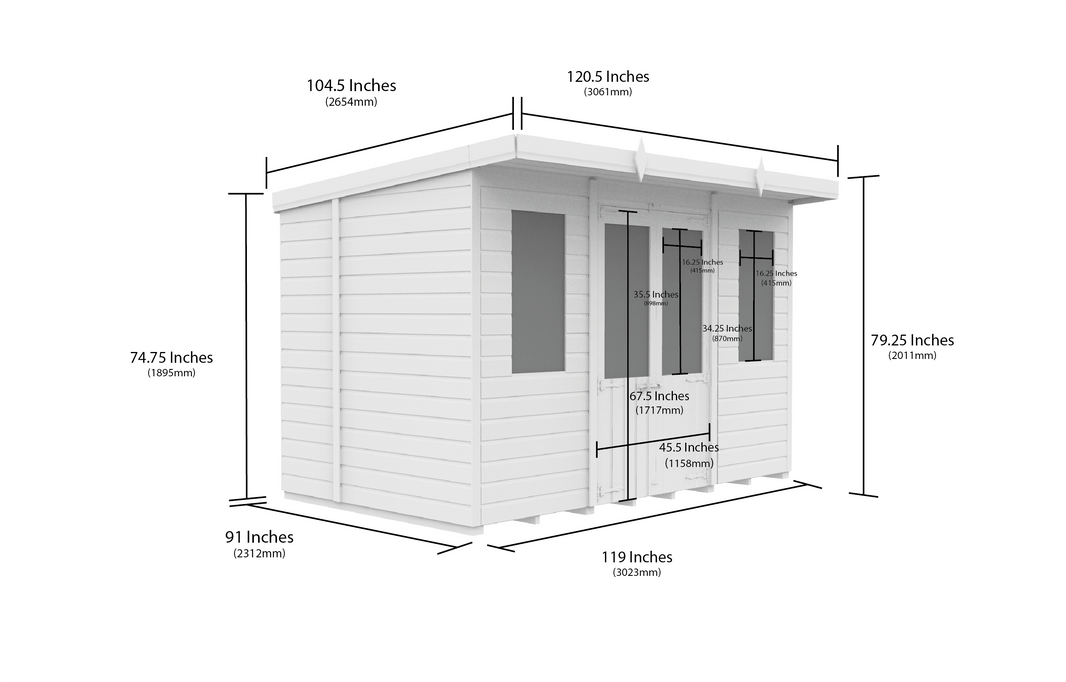 image 8ft x 10ft Pent Summer House