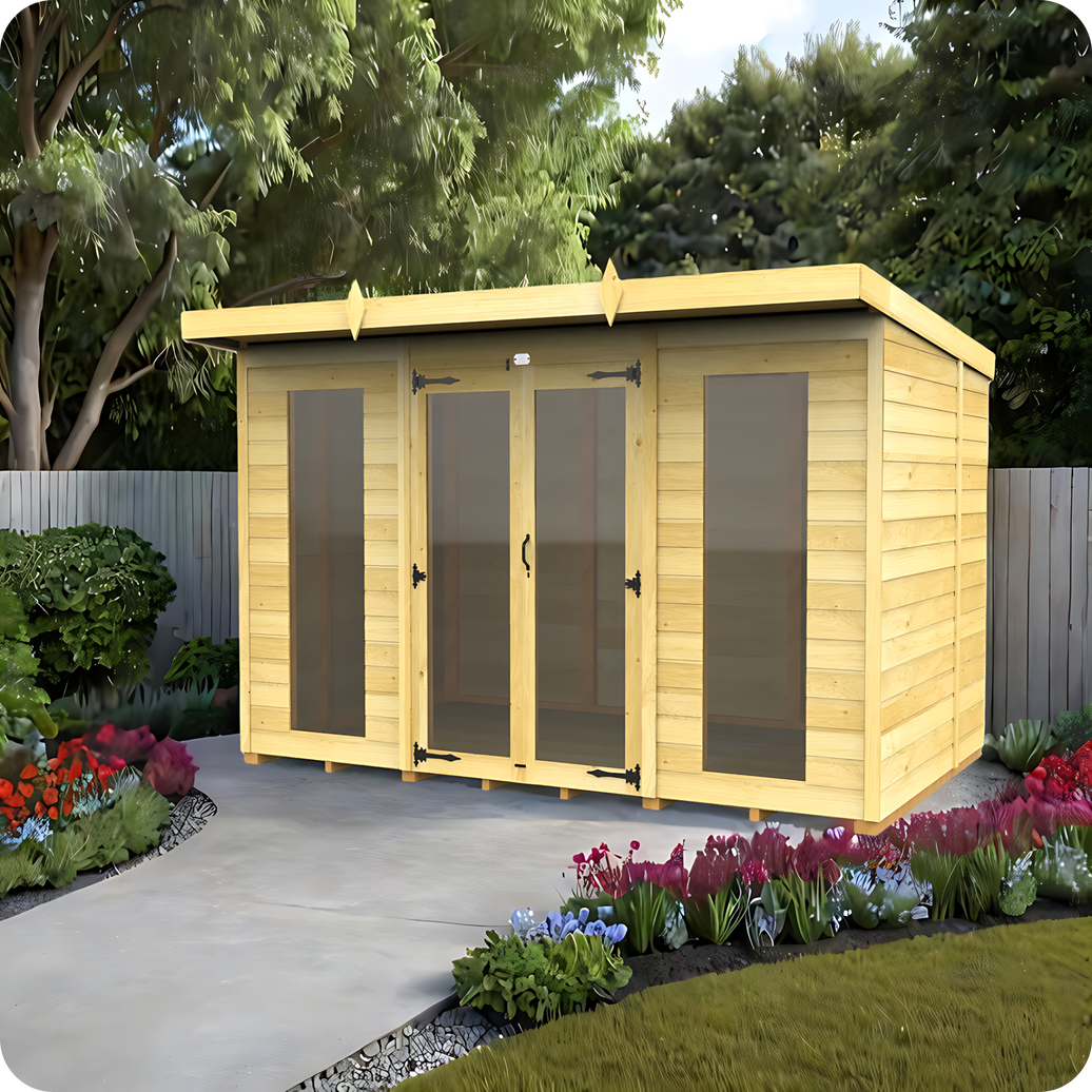 5ft Pent Summer House (Full Height Window)