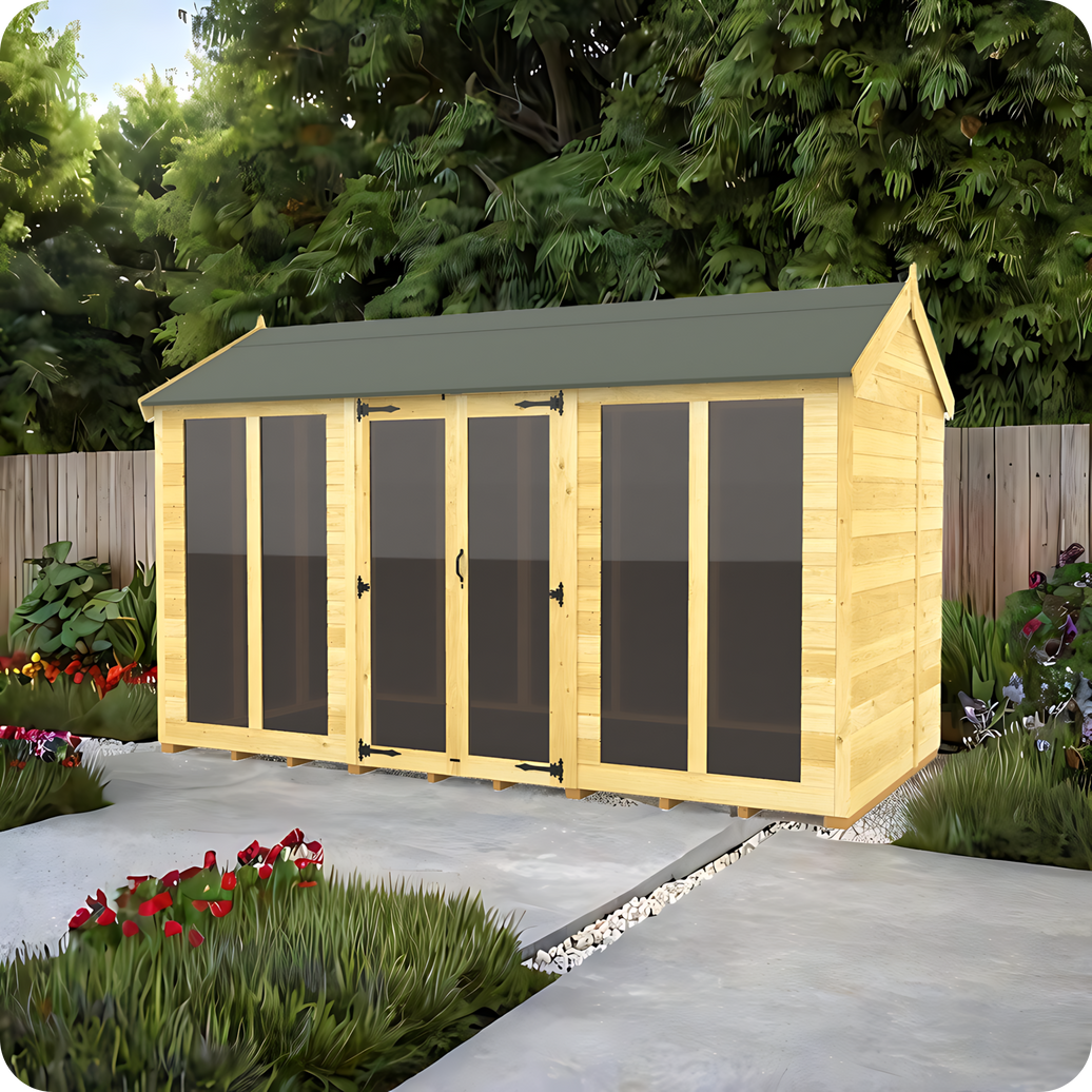 4ft Apex Summer House (Full Height Window)