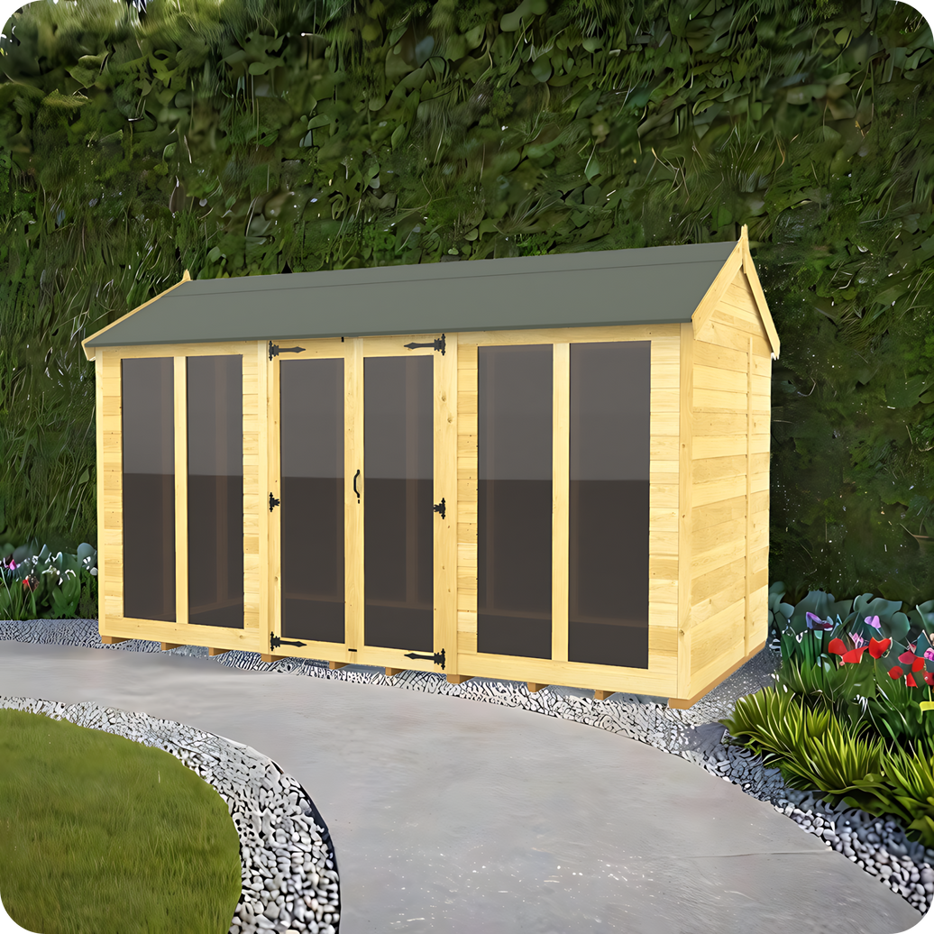 8ft Apex Summer House (Full Height Window)