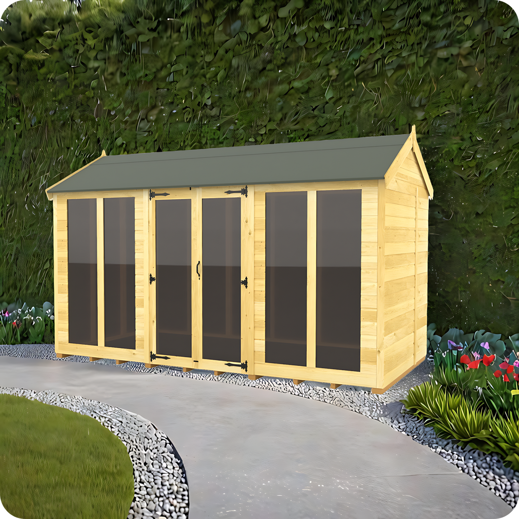 8ft Apex Summer House (Full Height Window)