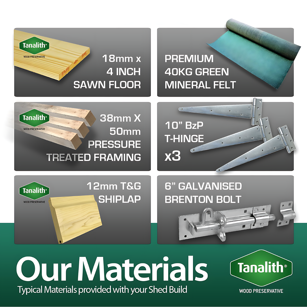 image 7ft Pent Security Shed