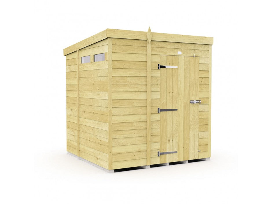 6ft x 5ft Pent Security Shed