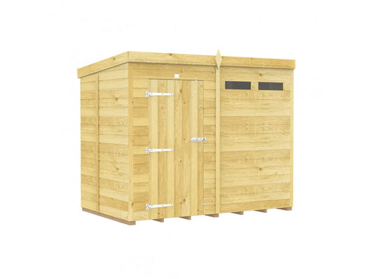 5ft x 8ft Pent Security Shed