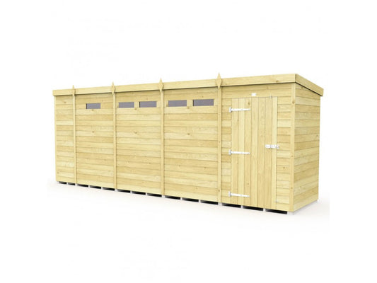 17ft x 4ft Pent Security Shed