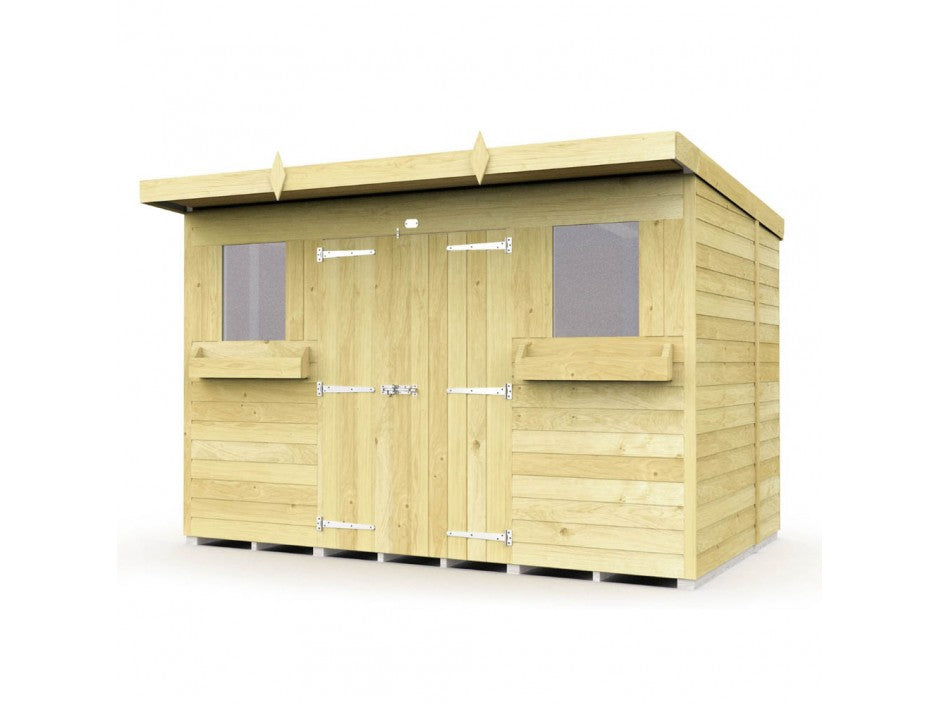 10ft x 8ft Pent Summer Shed