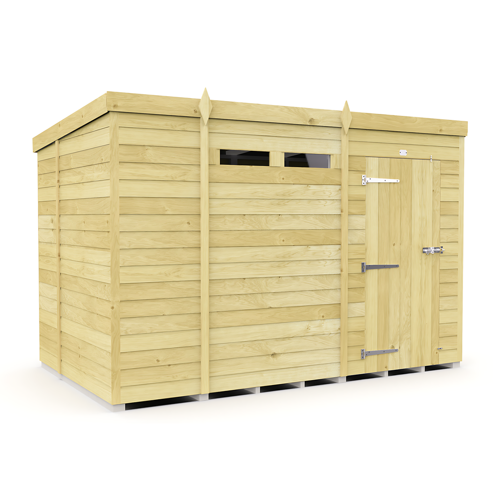 7ft x 11ft Pent Security Shed