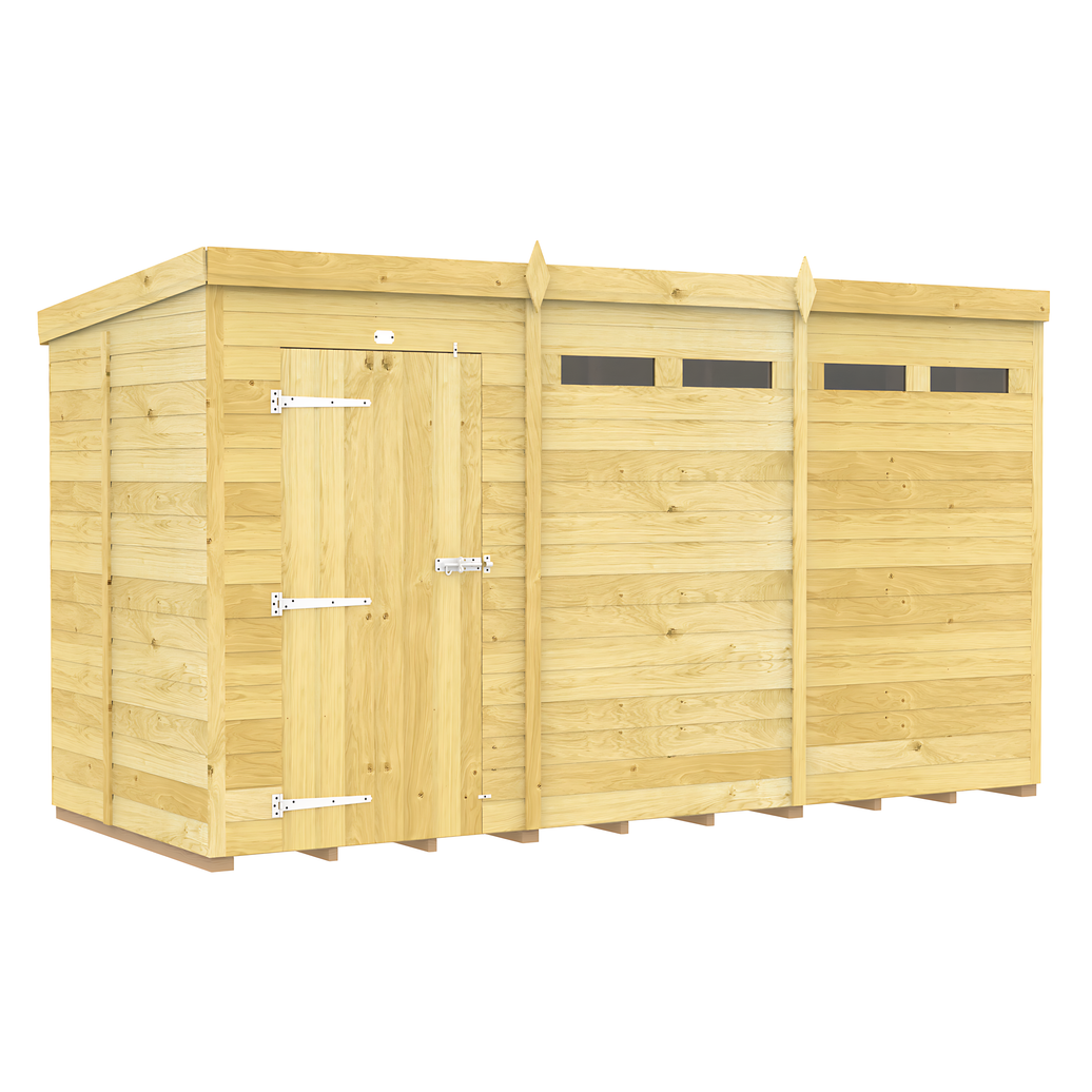 5ft x 12ft Pent Security Shed