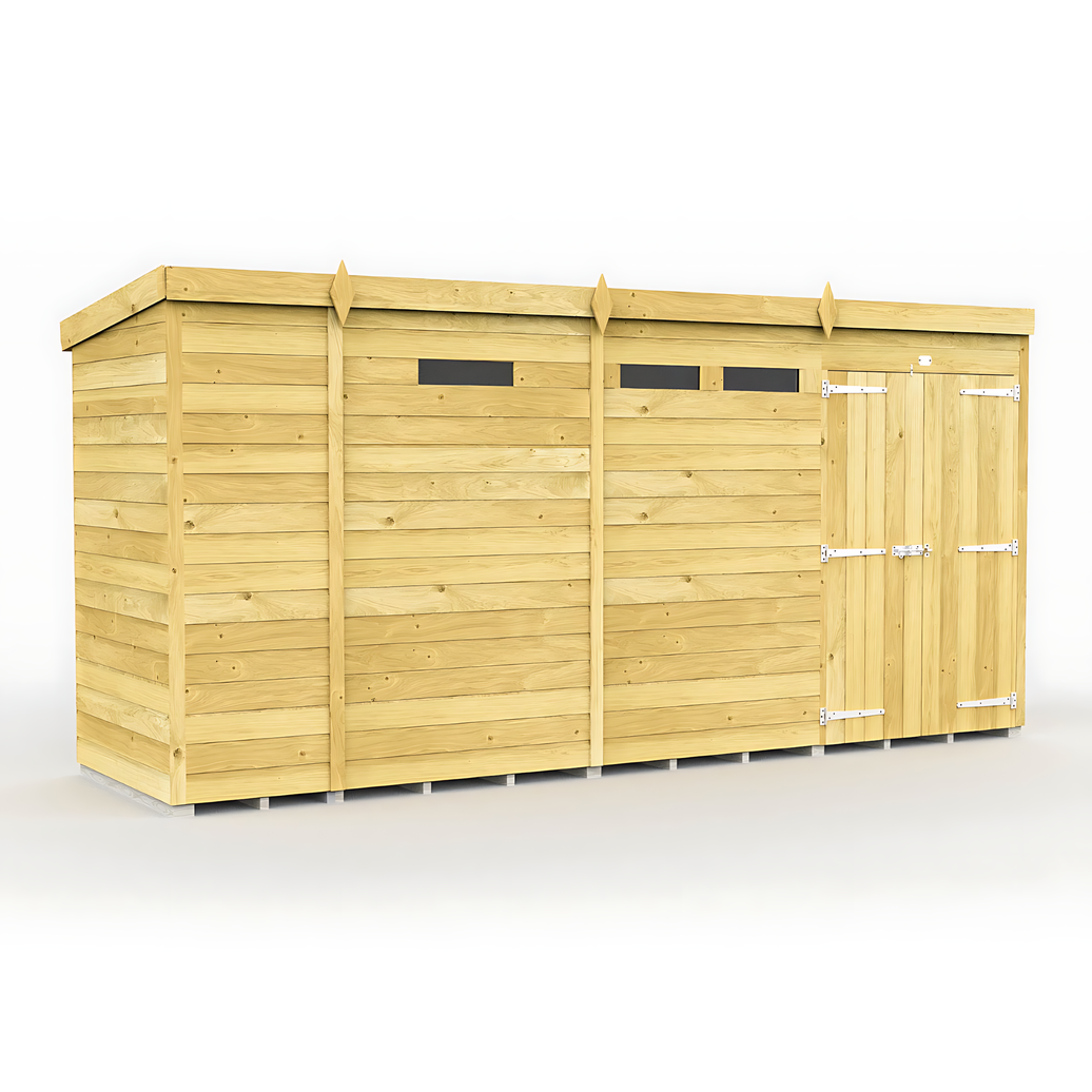 4ft x 13ft Pent Security Shed
