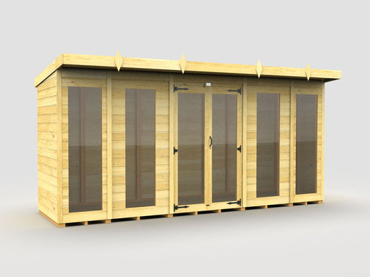 14ft x 4ft Pent Summer House (Full Height Window)