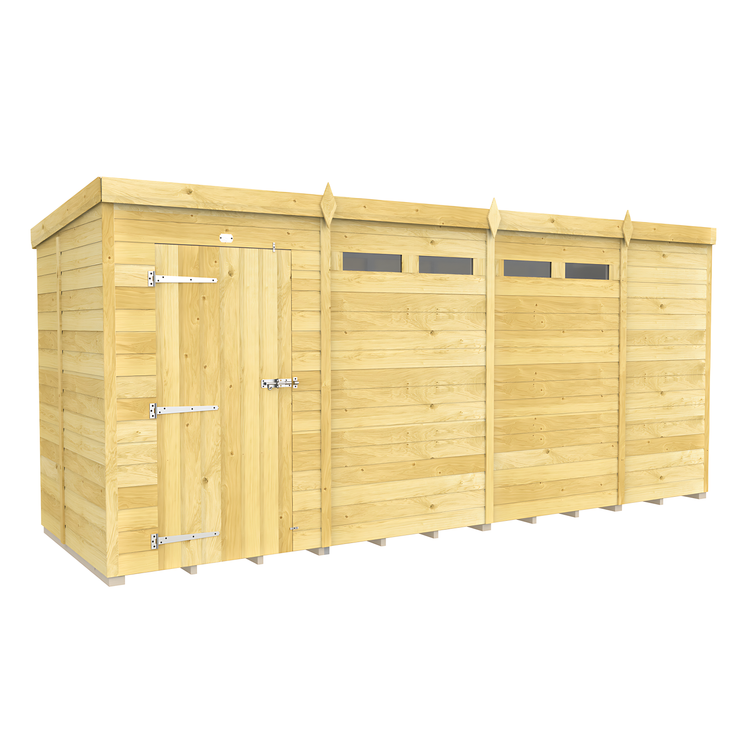 5ft x 15ft Pent Security Shed