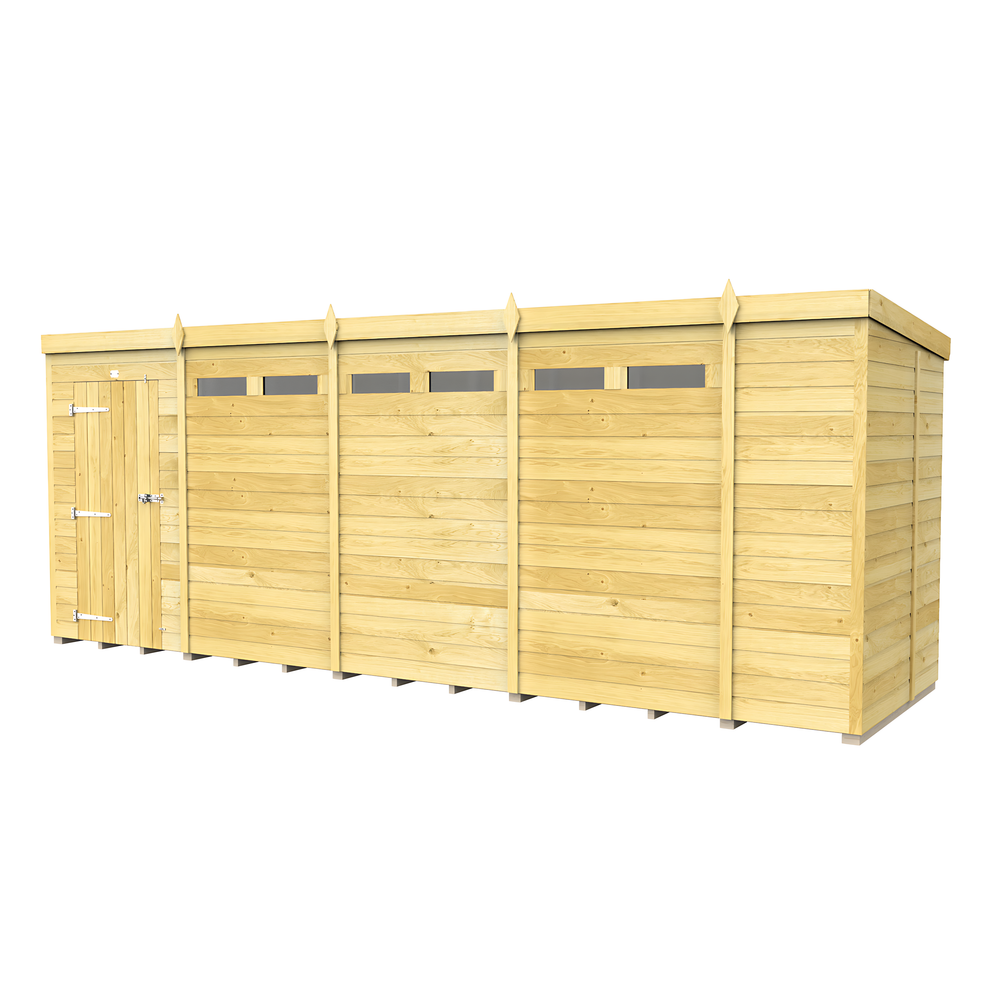 5ft x 18ft Pent Security Shed