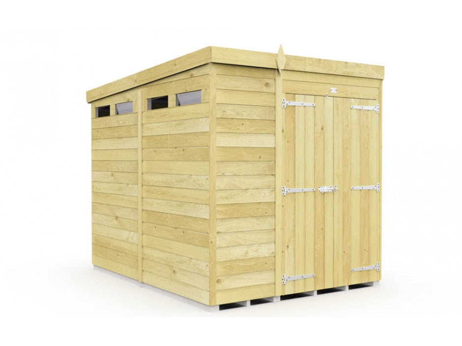 8ft x 6ft Pent Security Shed