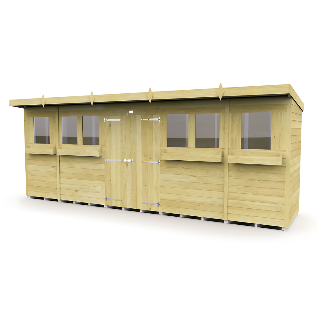 4ft x 20ft Pent Summer Shed