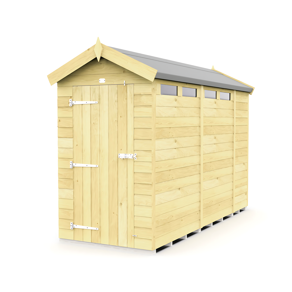 4ft x 10ft Apex Security Shed