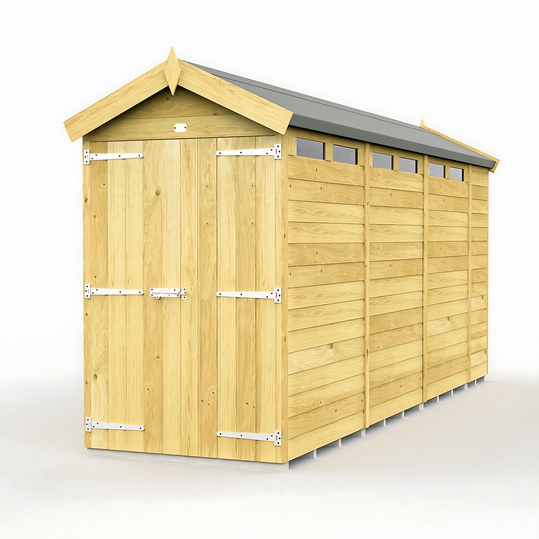 4ft x 14ft Apex Security Shed