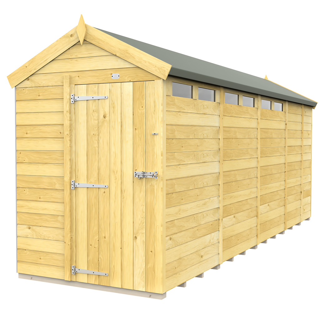 5ft x 17ft Apex Security Shed