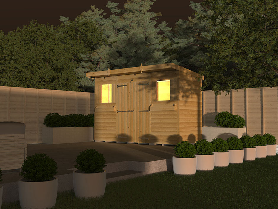 8ft x 4ft Pent Summer Shed Loglap