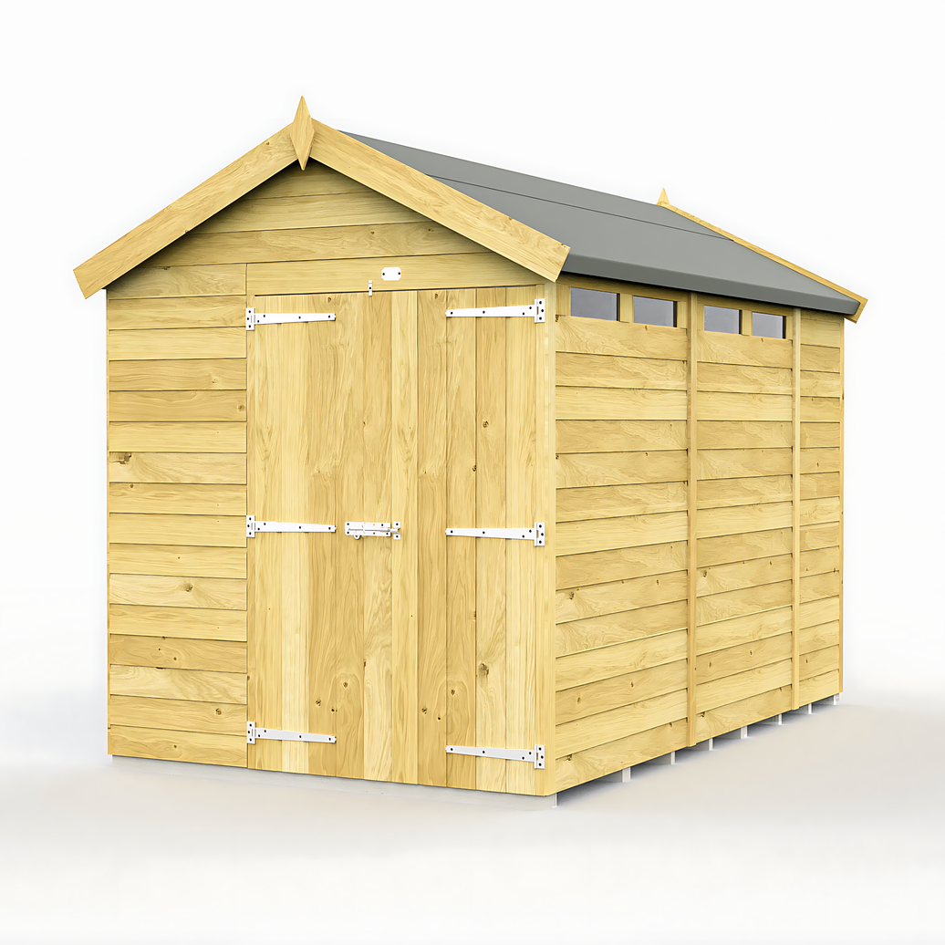 6ft x 10ft Apex Security Shed
