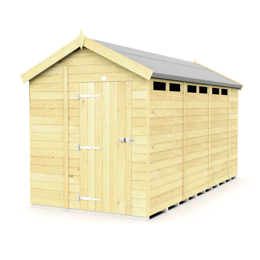 image 7ft x 15ft Apex Security Shed
