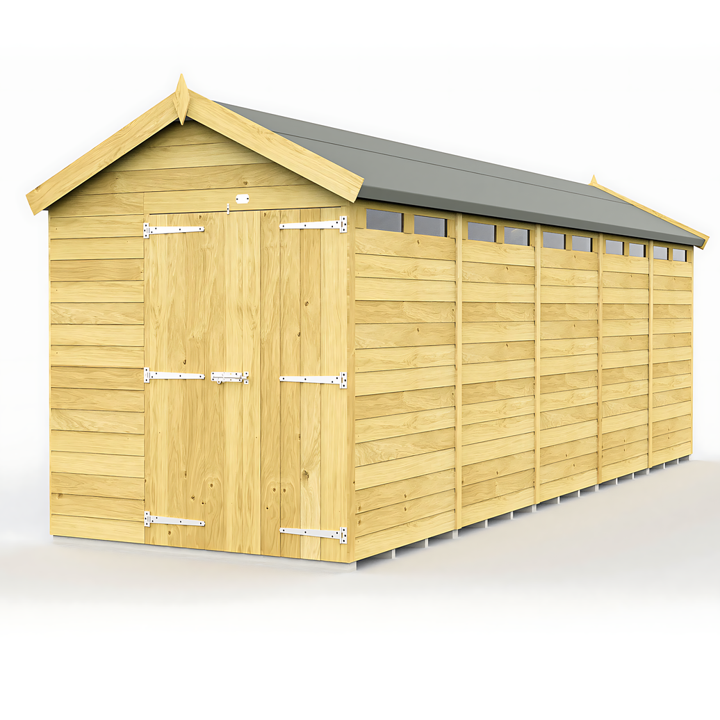 7ft x 20ft Apex Security Shed