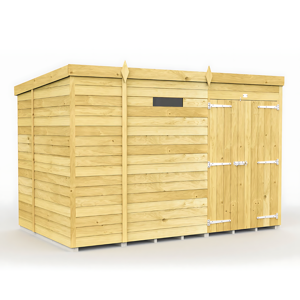 7ft x 9ft Pent Security Shed