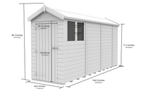 5ft x 14ft Apex Shed