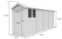 5ft x 20ft Apex Shed