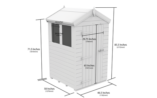 4ft Apex Shed