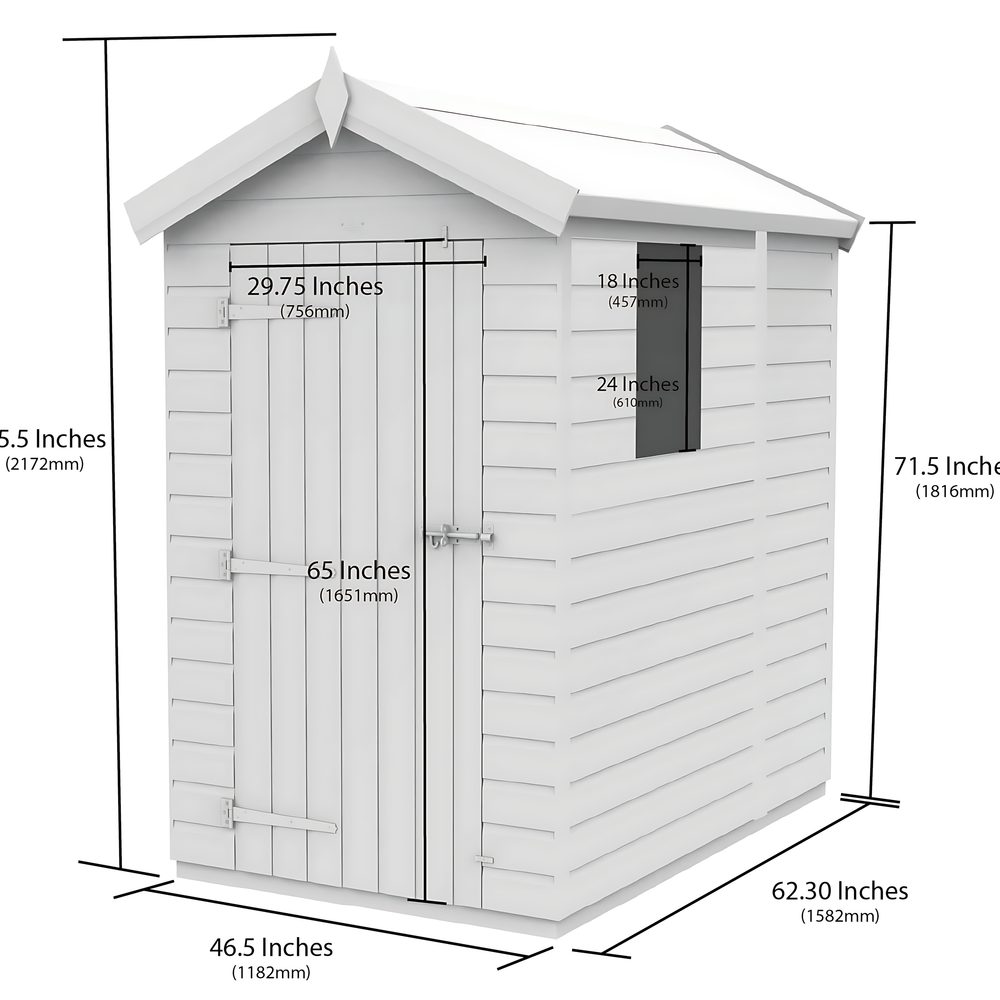5ft x 5ft Apex Shed